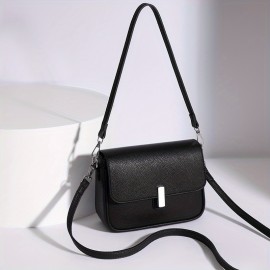 Women'S Genuine Leather Crossbody Bag - Minimalist Small Square Purse with Zipper Closure, Elegant Everyday & Formal Handbag, Durable Oil-Tanned Edges, Easy