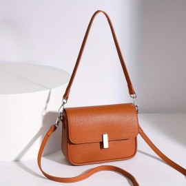 Women'S Genuine Leather Crossbody Bag - Minimalist Small Square Purse with Zipper Closure, Elegant Everyday & Formal Handbag, Durable Oil-Tanned Edges, Easy