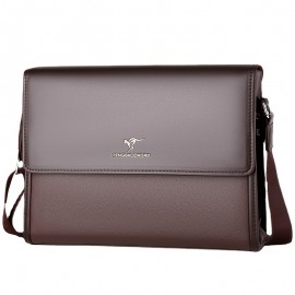 Men's Black Business Briefcase with Golden Embossed Logo, Top Handle & 43.31