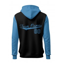 Custom Men'S Hoodies Featuring Personalized Names And Numbers - Available in Multiple Colors, Suitable for Baseball, Hiking, And Everyday Casual Wear - with a Hood, Front Pocket, Made of, Perfect for Outdoor Activities, Plus Size