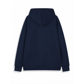 Men's Large Hooded Sweatshirt - Personalized Logo/Text/Design Printing on Left Chest & Back, Bulk Orders for Team Uniforms, School Jackets, Couples Matching - Relaxed Fit Logo Printing Service (Logo/Text/Graphic), PLUS SIZE